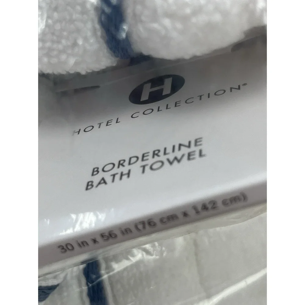 Set of 3 Hotel Collection Ultimate Micro Cotton Borderline Bath Towels 30x56 NEW